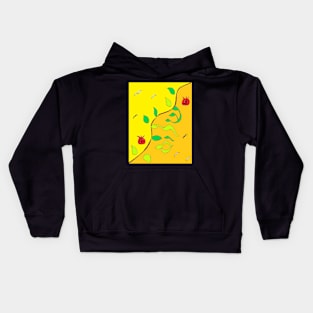 Shalom in the Vine Yellow and Orange Kids Hoodie